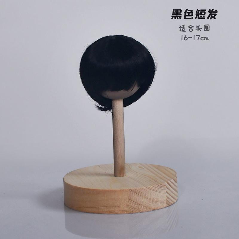 6分娃娃假发BJD娃娃假发SD娃娃假发短发BJD少年头假发高温丝假发 6分金色短发 只有假发[头围16.5cm左右]