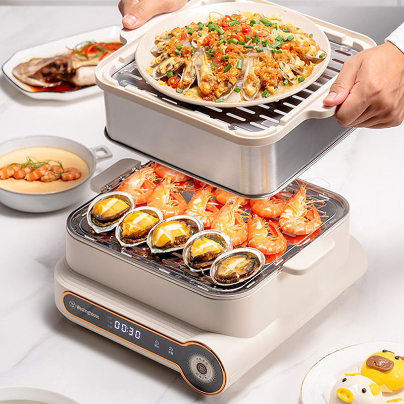 西屋Westinghouse 电蒸锅WZL12S12 杏仁白高清大图