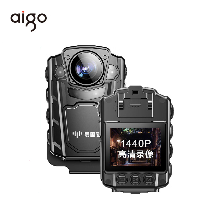 爱国者(aigo)DSJ-R2 256G视频记录仪6800W1440P140°广角夜视便携加密激光定位