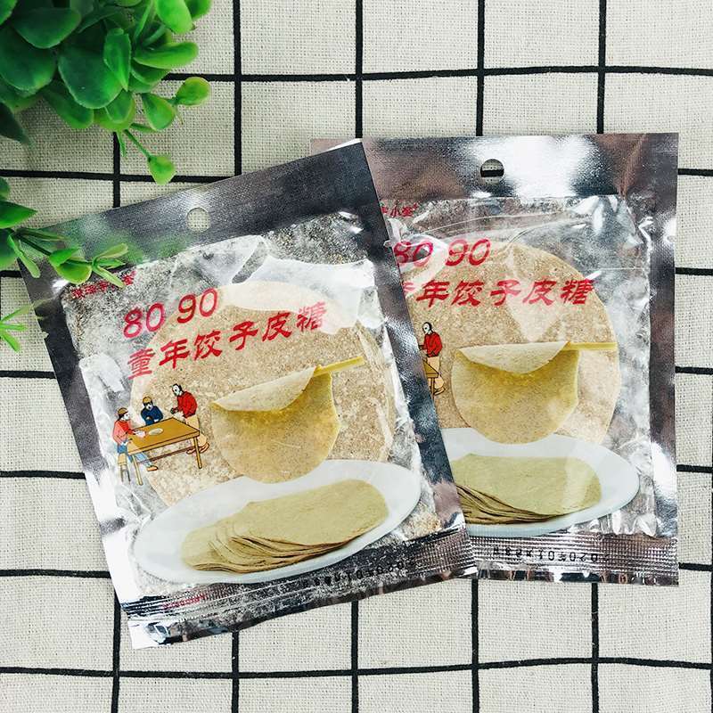 饺子皮糖面皮糖8090后小时候的麦芽糖薄皮饼面粉糖 2袋