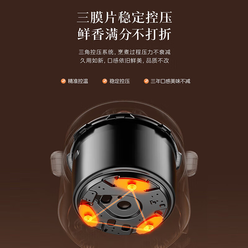 美的(Midea)电压力锅 大容量旋钮一键式 便捷操作 MY-E5329/个(LX)高清大图