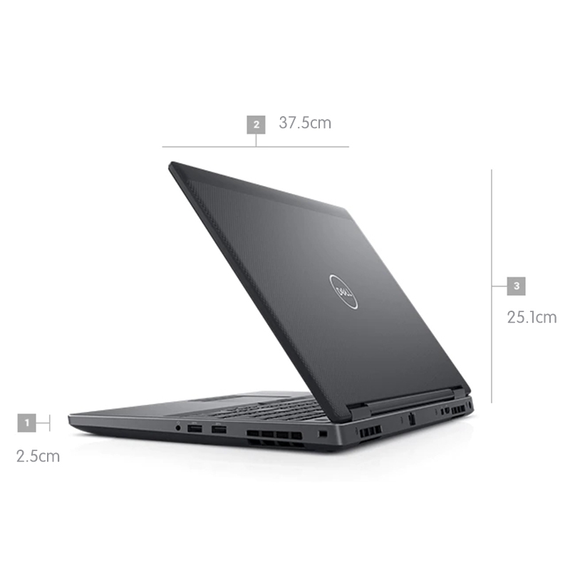 戴尔(DELL)Precision7540 15.6英寸移动图形工作站笔记本I7-9750H/16G/256G固态+1T/WX3200 4G/100%sRGB