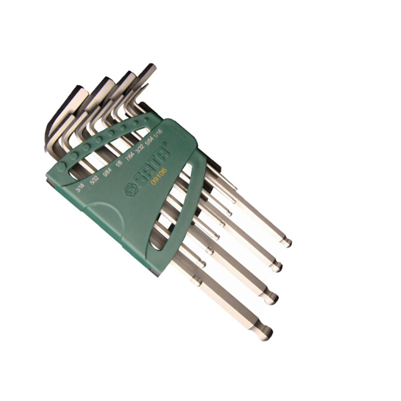 工具库 世达SATA 12件套英制球型内六角扳手 09106