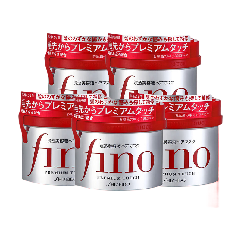 FINO芬浓发膜护发素红宝瓶230g*5浓厚发膜保湿柔顺受损修护发色护理强韧发丝高清大图