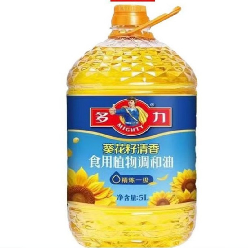 多力MIGHTY非转基因压榨葵花籽油5L健康烹饪食用油高营养易吸收厨房