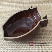 特小号长12CM*宽11CM(2个以上发 货) 农家乐怀旧餐具半瓦罐坛香肉餐具破罐子土砂瓦片碗土掉渣特色餐具