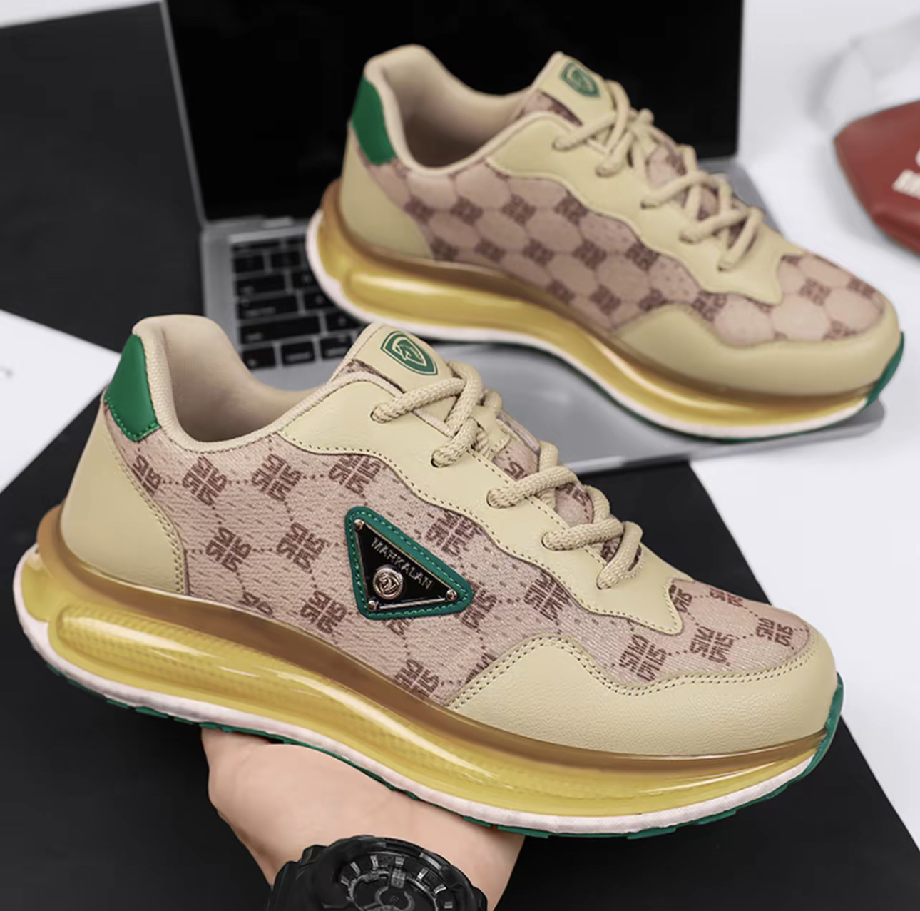 白水母男女厚底复古跑步时尚休闲运动鞋8880高清大图