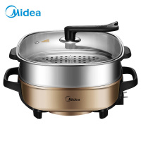 美的（Midea）电火锅LHN30C韩式多功能6L6升家用电煮锅不粘锅 锅身可分离 加厚铝合金锅体 电热锅