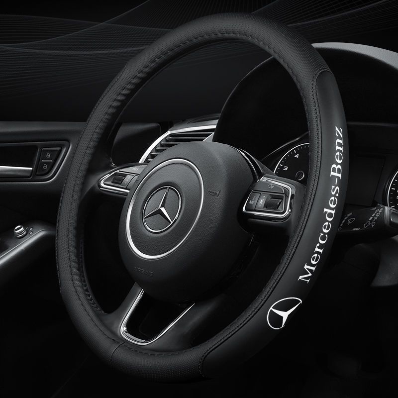 真皮方向盘套奔驰glc级c级gla级gle级s级e级a级glk级ml汽车把套奔驰