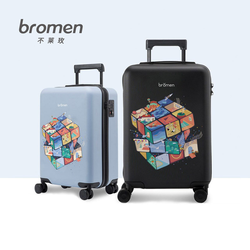 不莱玫行李箱24寸拉杆箱女学生卡通小旅行箱纯PC材质万向轮登机箱男密码箱