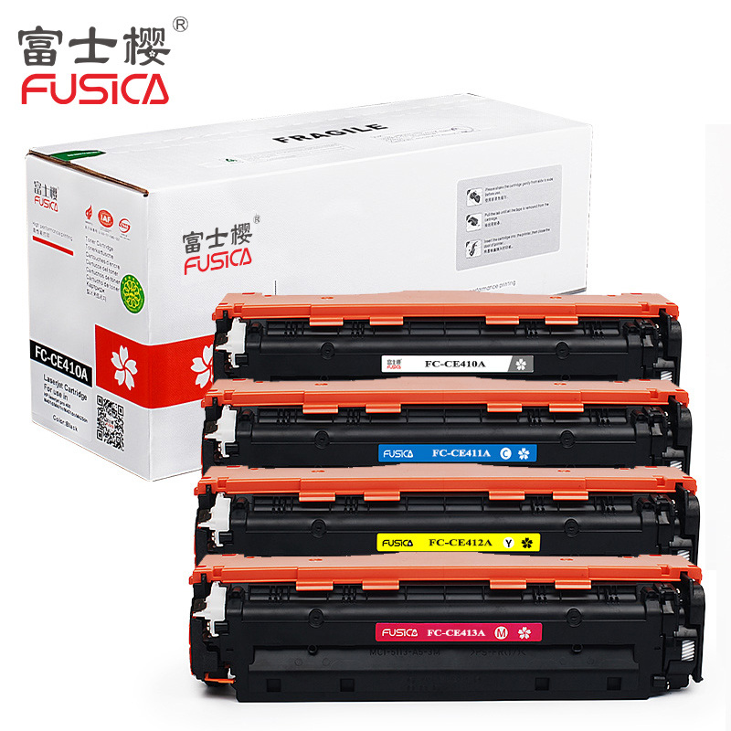 富士樱FUSICA FC-410A适用惠普305A 410a M351a 451 375nw 475dn 彩色硒鼓/粉高清大图