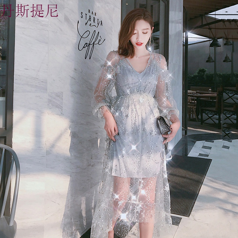 2018新款连衣裙女小晚礼服名媛聚会伴娘洋装派对显瘦宴会生日敬酒
