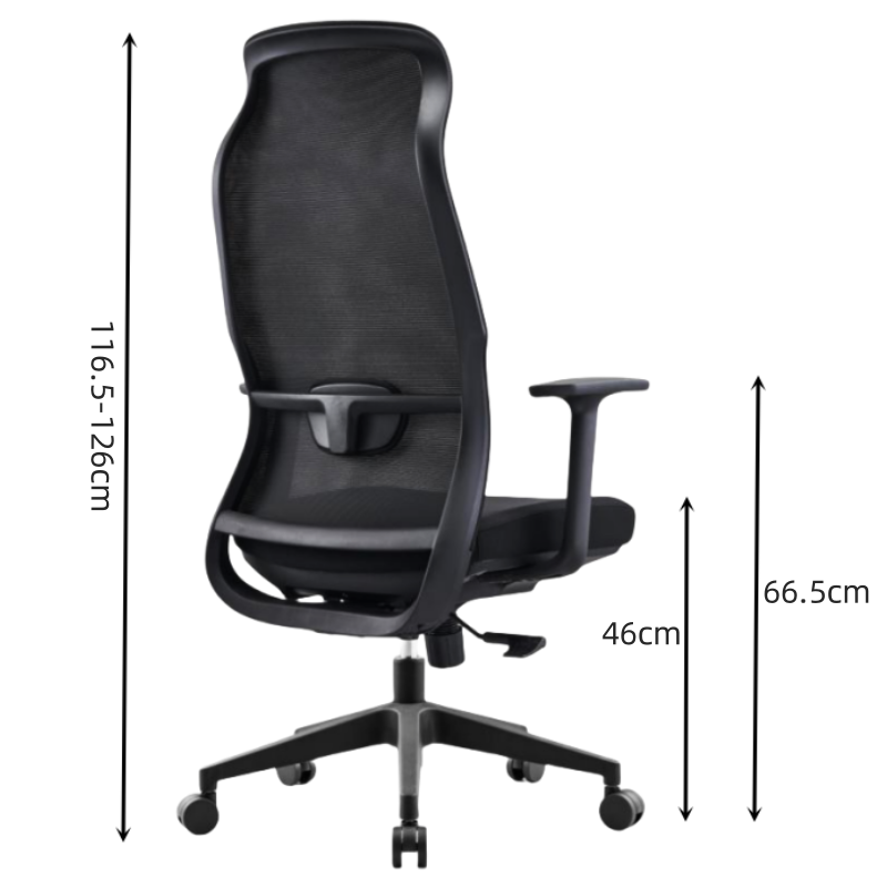 豫龙都 人体工学椅 黑色把高清大图