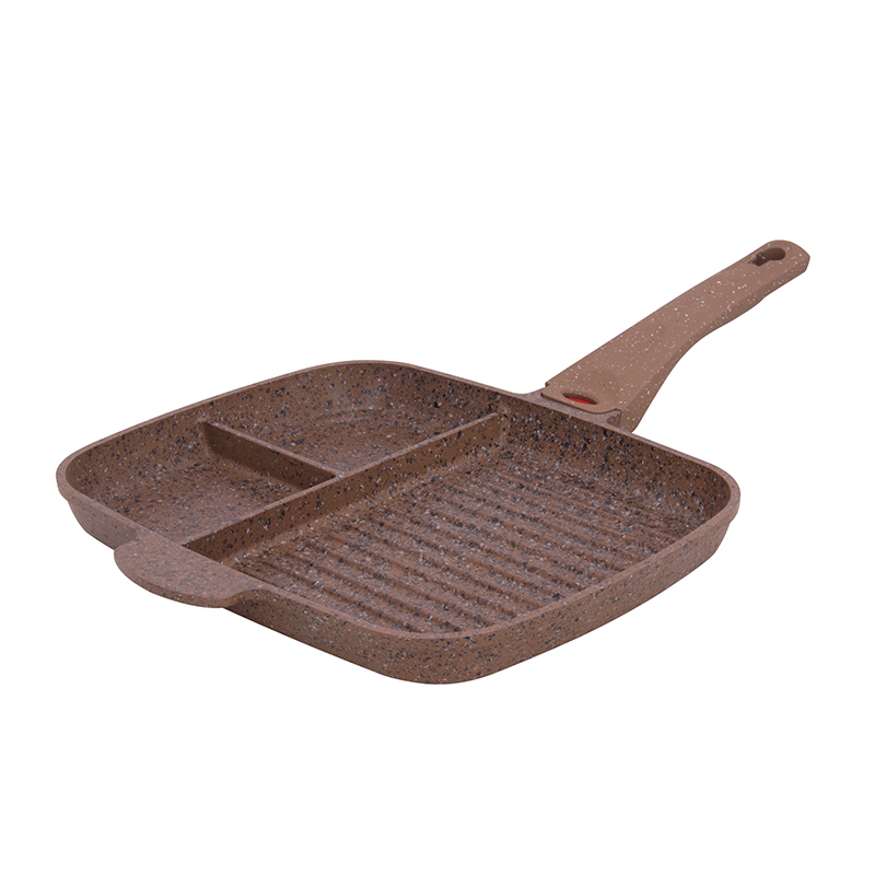 AMERCOOK 阿尔菲塔方煎锅不粘锅28cm 合金煎蛋煎饼锅煎牛排锅煎蛋千层煎盘平底锅 燃气灶电磁炉通用