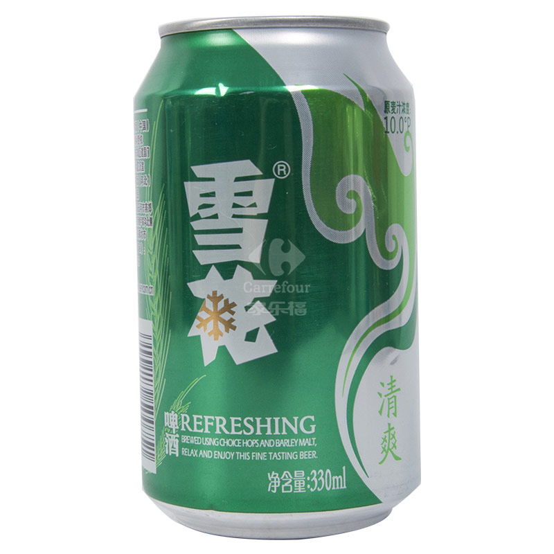 雪花啤酒snowbeer10度清爽330ml24听整箱装