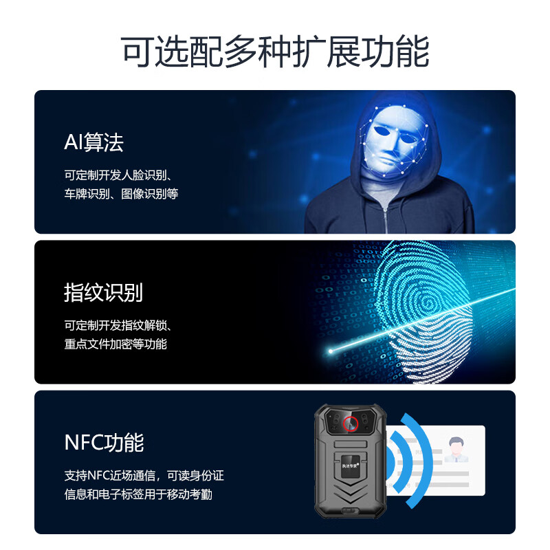 执法专家 DSJ-X1 H.264版本压缩4G/WIFI/实时定位回传现场 128G 高清现场指挥记录仪 (计价单位高清大图