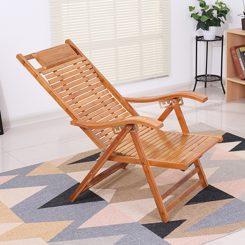 竹子躺椅折叠午休家用夏天凉椅子成人午睡椅逍遥椅多功能老人靠椅
