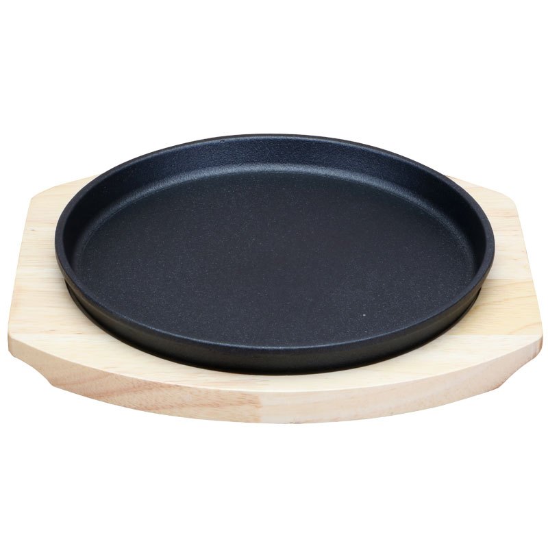 铸铁铁板夹铁板烧盘家用燃气烧烤牛排餐盘铁板牛排铁板盘铁板街头牛排