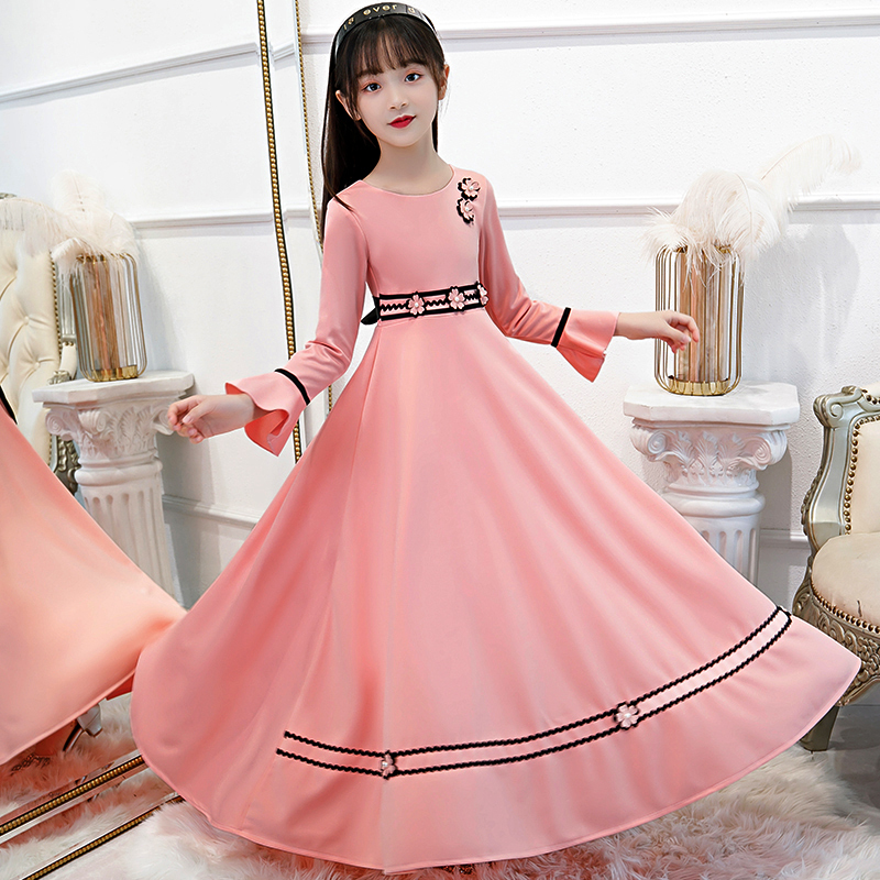 春装新年裙子加绒2020新款长袖连衣裙童装女儿童洋气公主长裙裙子童