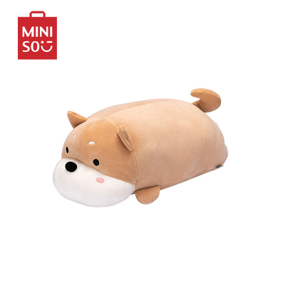 名创优品 (miniso) 趣味趴姿狗狗公仔床上可爱玩具女生萌趣抱枕靠垫创意玩偶(黄色)