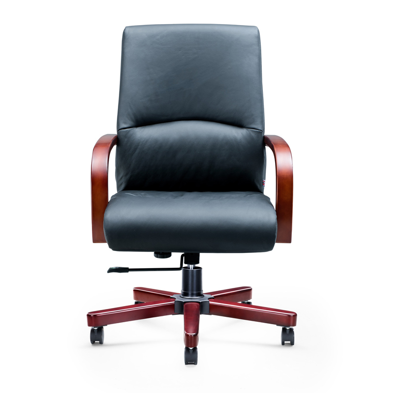 慕岛办公椅班椅黑色牛皮ct9102hd