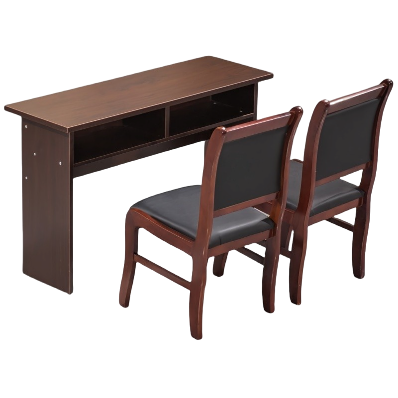 珂洋 培训长条桌 140*40*75cm(一桌二椅) 套高清大图