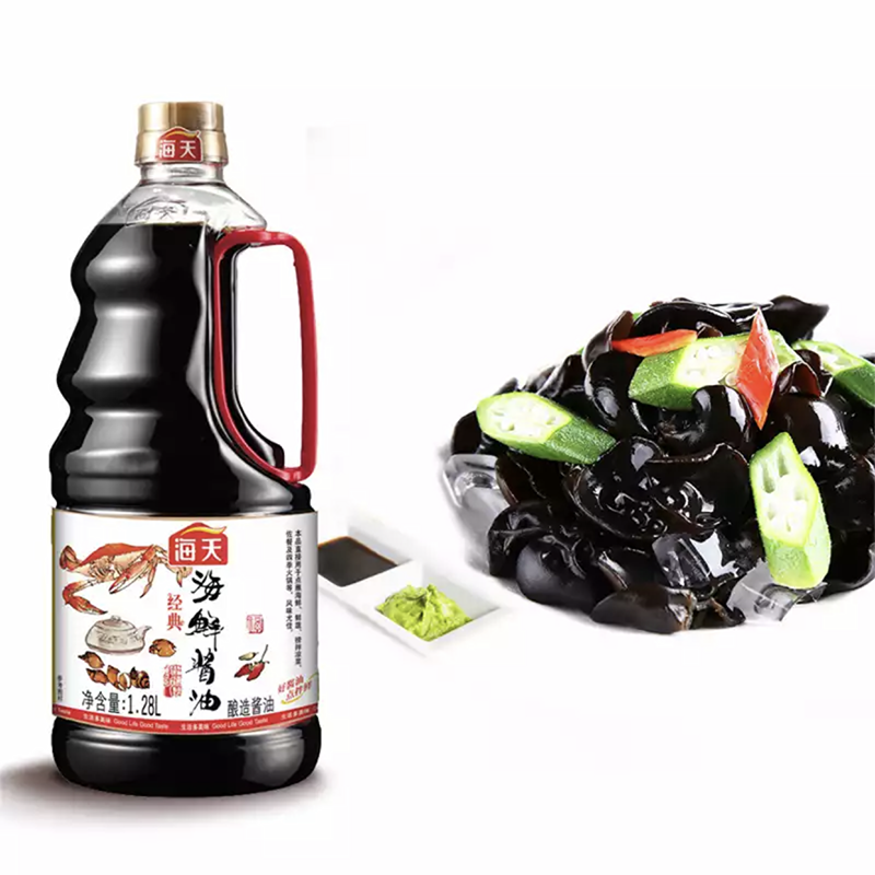 海天 海鲜酱油 1.28L 酿造酱油 鲜香味美 家用大瓶装调味品高清大图