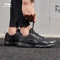 李宁跑步鞋男鞋轻便耐磨防滑情侣鞋跑鞋鞋子黑色运动鞋