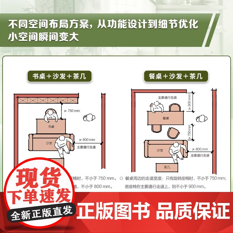 住宅空间常用尺寸手册 尺寸玄关卧室客厅装修收纳空间布局人体工程学全屋定制装修施工室内设计家居设计改造设计书籍高清大图