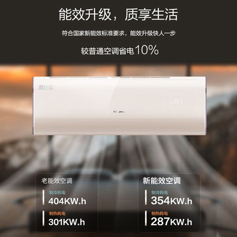 海信（Hisense）1.5匹新1级变频挂壁式舒适健康静音省电冷暖家用空调挂机KFR-35GW/K380H-X1
