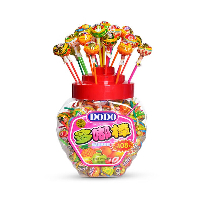 徐福记 多嘟棒多口味棒棒糖1026g约108支/桶 圣诞礼物糖果高清大图