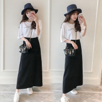 及踝半身长裙女夏学生裙2018显瘦A字裙港味包臀高腰半身裙
