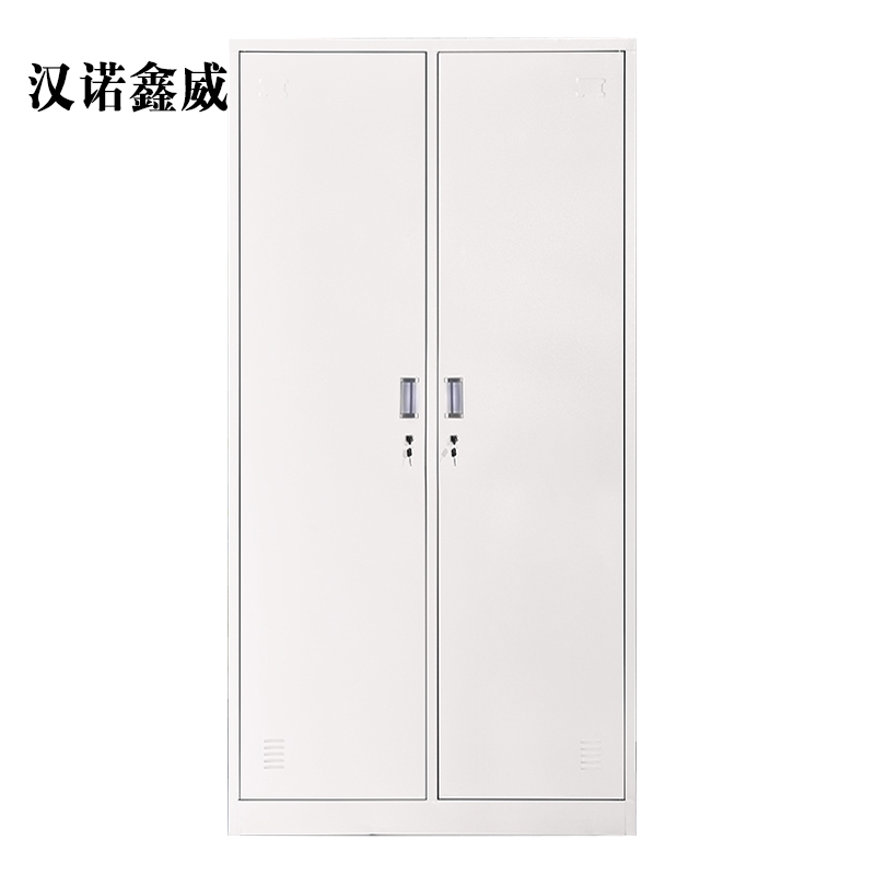 汉诺鑫威加厚二门钢制更衣柜员工柜铁皮职工储物柜带锁存包柜鞋柜常规高清大图