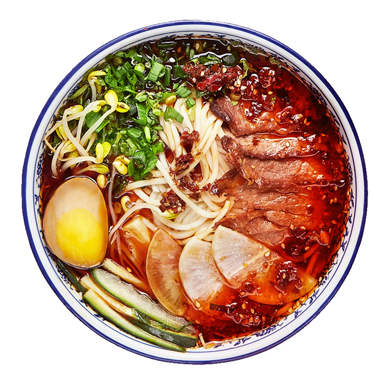 陇萃堂兰州256g升级款经典牛肉面3袋装汤料半干面面条速食拉面甘肃