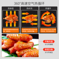 利仁(Liven)空气炸锅家用多功能无油煎炸无烟大容量双锅热空气循环不粘烤架易清洗自动断电KZ-J5502