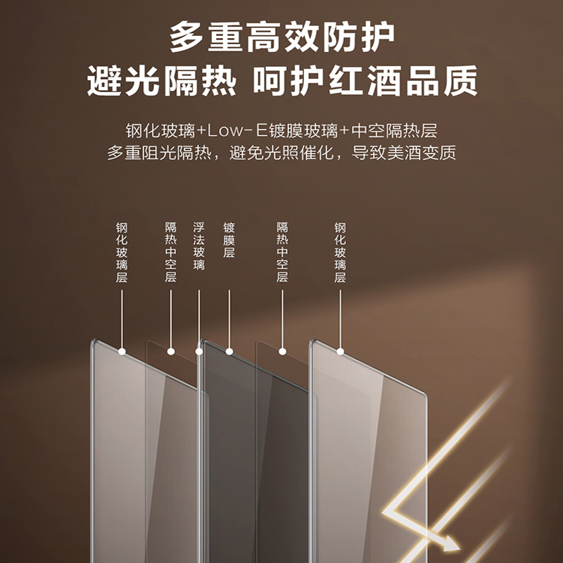海尔红酒柜恒温家用无霜立式冷藏保鲜冷柜展示柜葡萄酒茶叶雪茄柜控温保湿酒柜33瓶柜JC-90WGHUD1