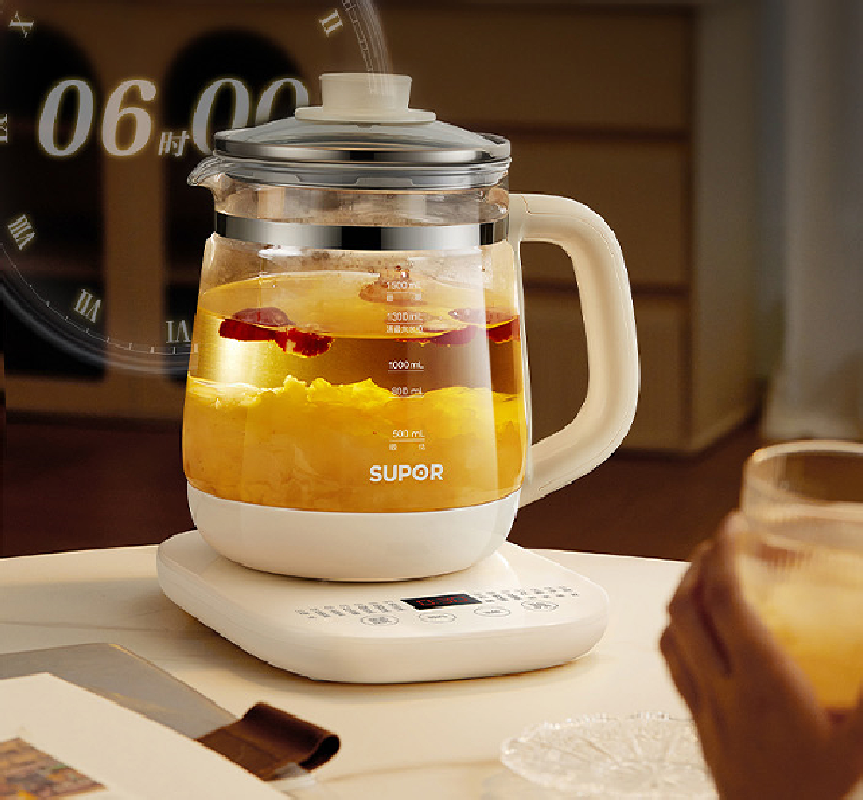 苏泊尔SUPOR智能养生壶SW-15Y23底盘加热高硼硅玻璃预约功能轻奢设计高清大图