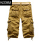 HLCOMAN夏季7分短裤男士休闲七分工装短裤大码多口袋加厚迷彩中裤男