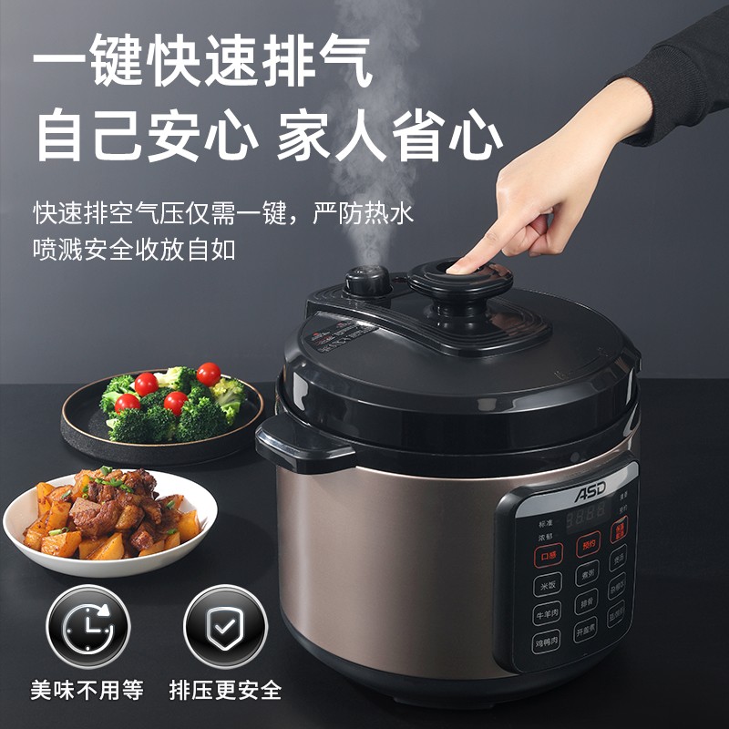 爱仕达厨具电器套装(爱仕达电压力锅AP-Y50E907+荣事达钛享荣耀两件套炒锅RG-ZTS2808SN)高清大图