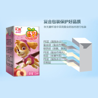 汇源果汁官方正品纯桃果蔬汁儿童饮料125ml*20盒礼盒装顺丰发货送礼佳品孩子喜欢