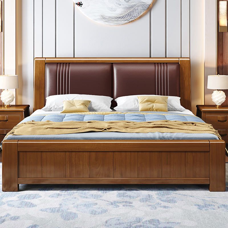 臻远ZY-SMC-154 现代简约实木床双人床 1.5米简约床