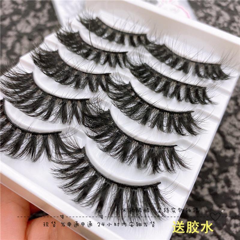 5对3D逼真假睫毛立体多层浓密交叉大眼烟熏妆主播DJ仿真睫毛 3D-72