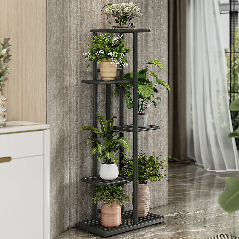 索尔诺 H916 22*41*98cm 5层6盆 花架 白色 (计价单位:个)高清大图