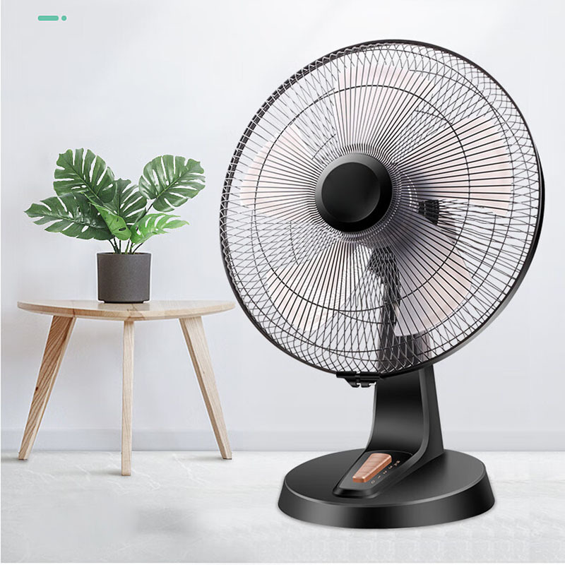 hittery台式电风扇家用台扇节能省电摇头电扇ft351五叶机械单位台