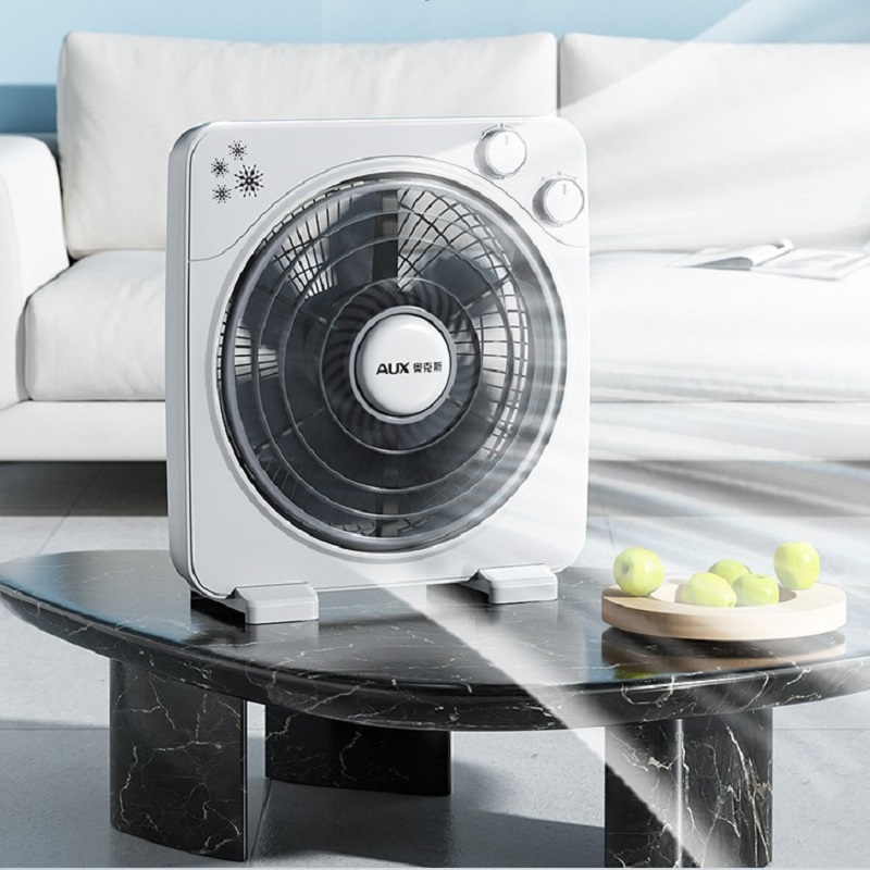 奥克斯转页扇家用鸿运扇风大音轻三档调节台扇定时宿舍桌面风扇 12寸机械款无定时高清大图