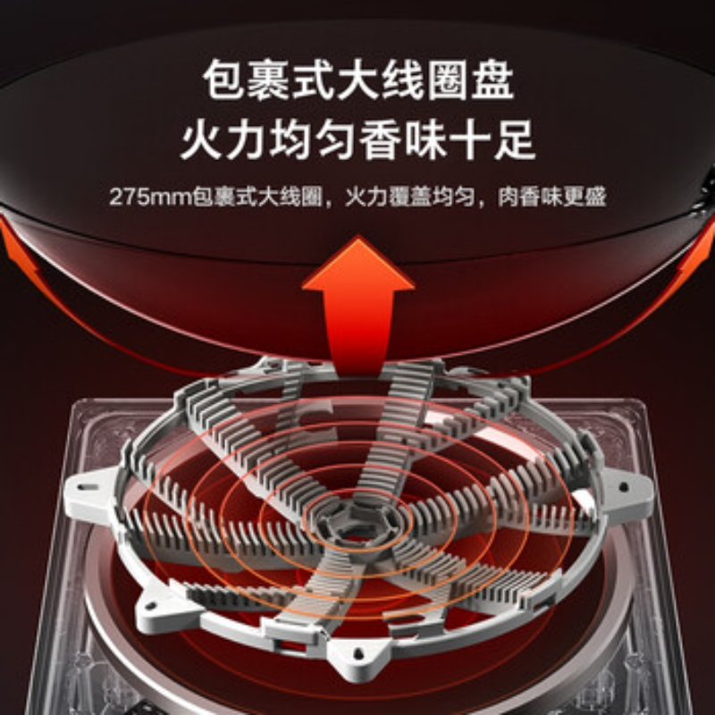 美的(Midea)家用凹面电磁炉电陶炉3300W大功率滑控调节多功能炒菜火锅炉大火包锅 MC-CLE3367 ZH高清大图
