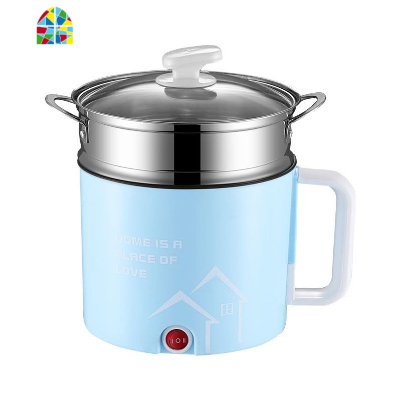 奶锅不粘锅宝宝辅食锅多功能婴儿蒸煮炖煮牛奶锅泡面锅小煮锅插电 FENGHOU 粉红不锈钢内胆双层不可以炒图片