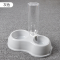 猫碗猫食盆狗碗狗盆泰迪狗狗双碗猫咪中小型犬自动饮水器宠物用品_13 通用 浅灰色
