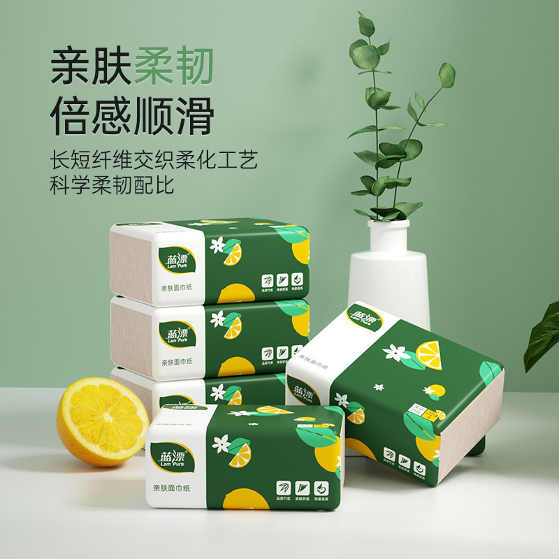 蓝漂LP-36914-B本色抽纸10包装