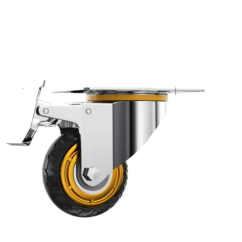 鑫睿辉 橡胶刹车轮 4寸 个高清大图